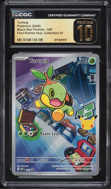 Pokemon Mega Promo First Partner Illustration Full Art Turtwig #40