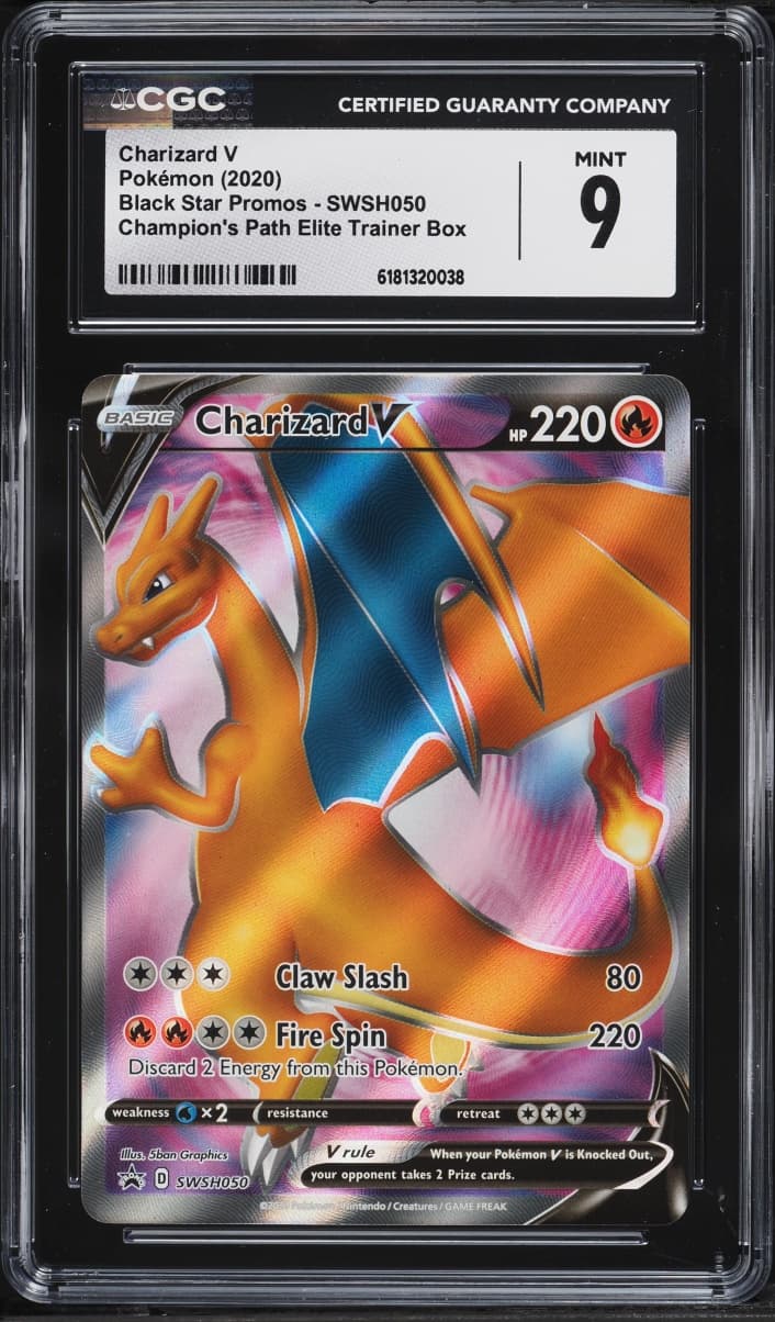Pokemon SWSH Promo Champion's Path ETB Full Art Charizard V #SWSH050