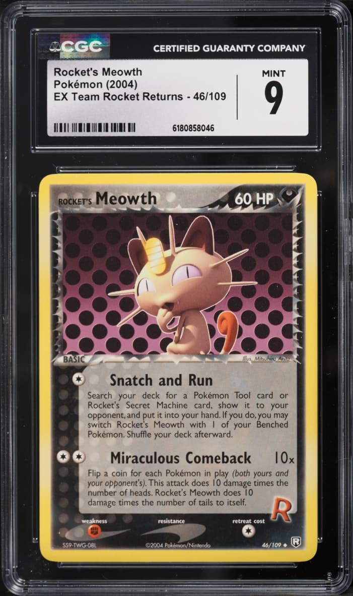 Pokemon EX Team Rocket Returns Rocket's Meowth #46
