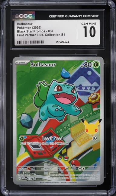 Pokemon Mega Evolution Promo First Partner Illustration Full Art Bulbasaur #37