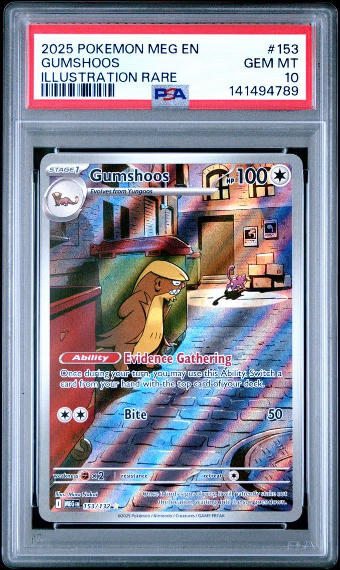 2025 #153 Gumshoos PSA 10 Meg EN