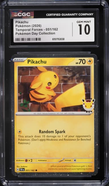 Pokemon Scarlet & Violet Temporal Forces Day Collection Pikachu #51