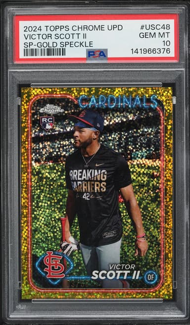 Topps Chrome Update Gold Speckle Victor Scott II SP ROOKIE /50 #USC48