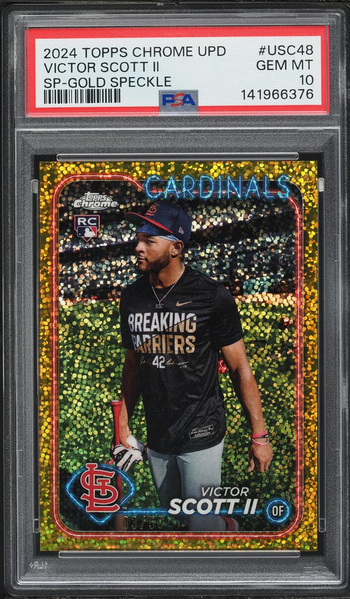 Topps Chrome Update Gold Speckle Victor Scott II SP ROOKIE /50 #USC48