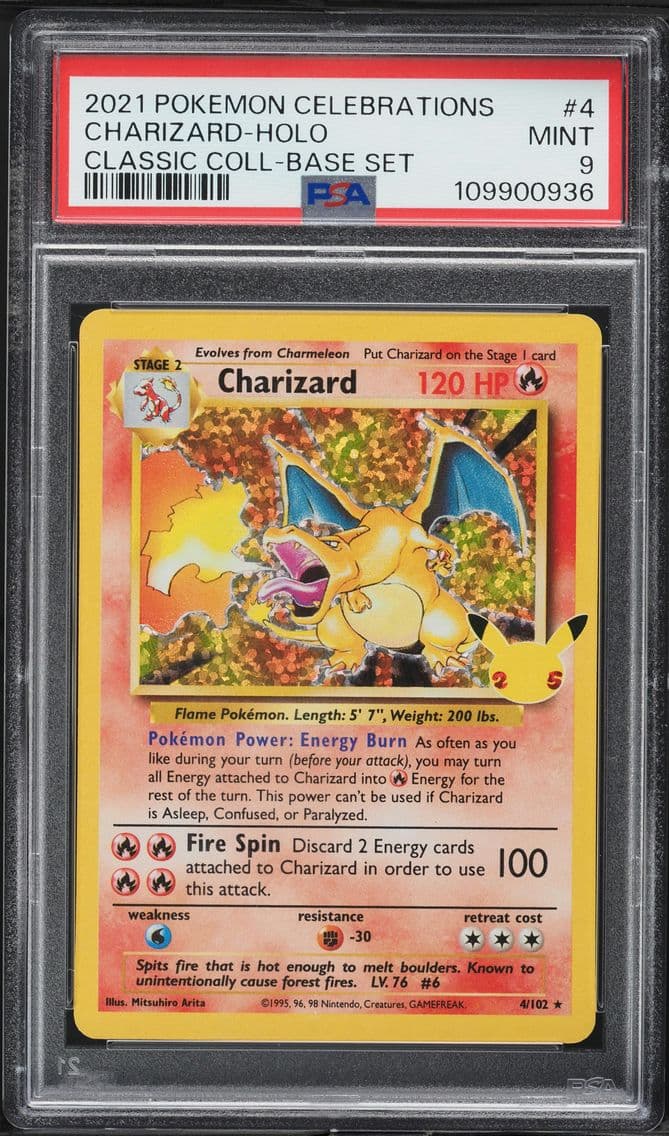 2021 #4 Charizard-Holo PSA 9 Cel
