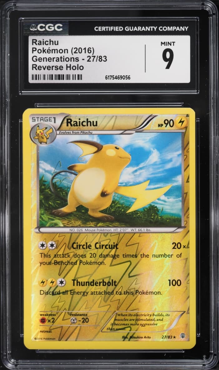 Pokemon XY Generations Reverse Holo Raichu #27