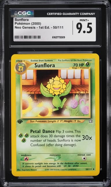 Pokemon Neo Genesis 1st Edition Sunflora #50