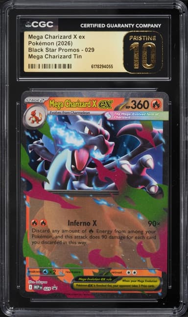 Pokemon Mega Evolution Black Star Promo Tin Mega Charizard X EX #29