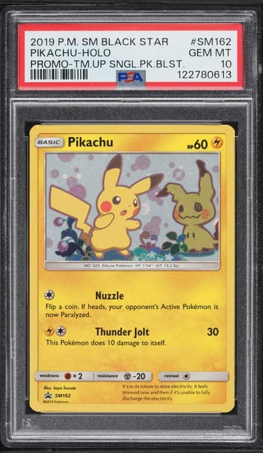Pokemon Sun & Moon Black Star Promo Team Up Holo Pikachu #SM162