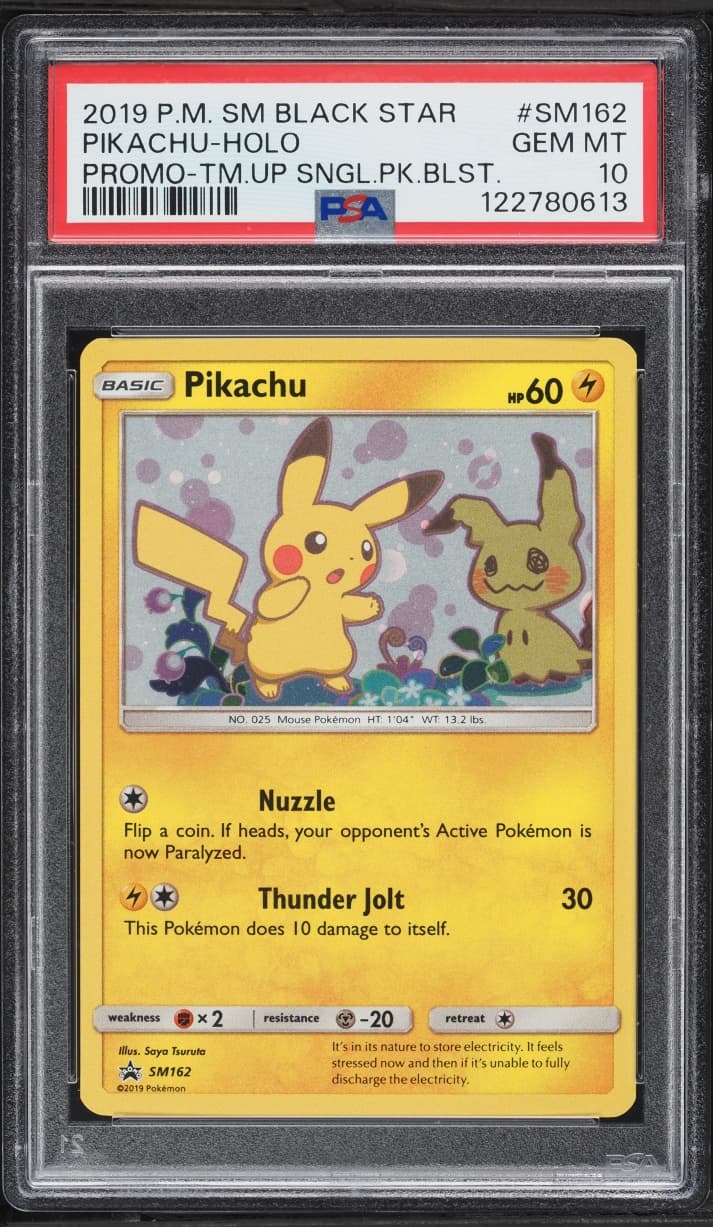 Pokemon Sun & Moon Black Star Promo Team Up Holo Pikachu #SM162