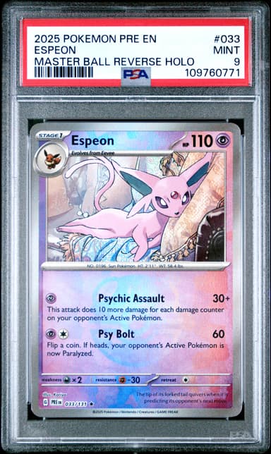 Espeon Master Ball Reverse Holo