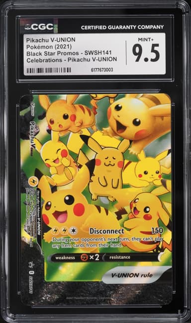 Pokemon Sword & Shield Promo Celebrations Full Art Pikachu V-UNION #SWSH141