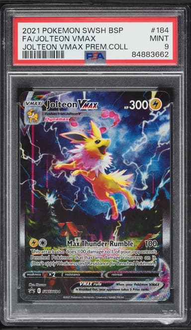 Pokemon Sword & Shield Promo Full Art Jolteon VMAX #184