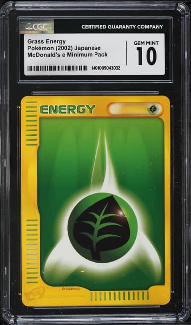 Pokemon Japanese McDonald's e Minimum Pack Grass Energy