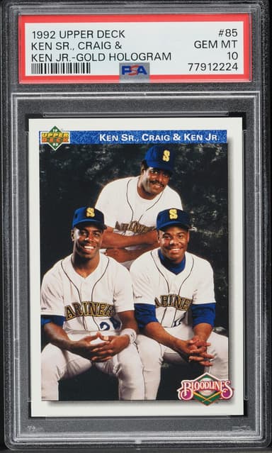 Upper Deck Gold Hologram Ken Sr., Craig & Ken Griffey Jr. #85