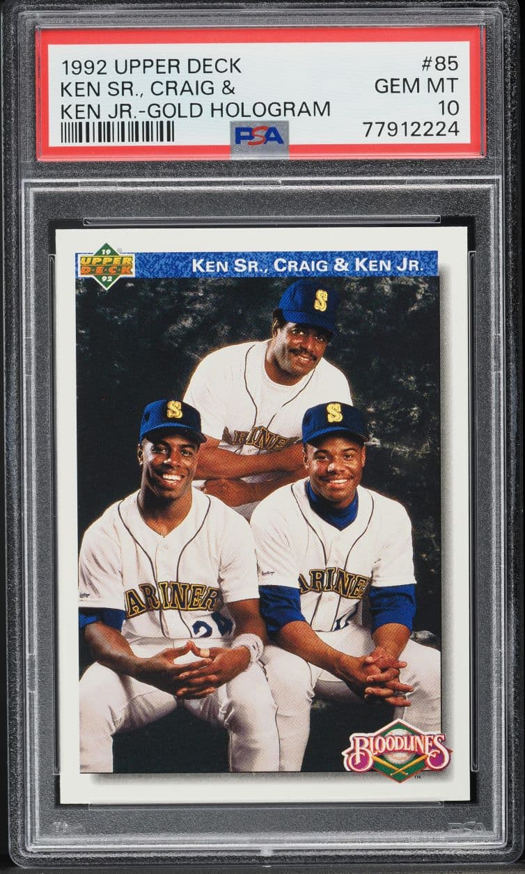 Upper Deck Gold Hologram Ken Sr., Craig & Ken Griffey Jr. #85
