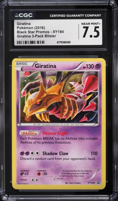 Pokemon XY Black Star Promo 3 Pack Blister Giratina #XY184