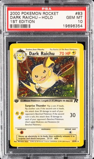 Dark Raichu-Holo 1st Edition