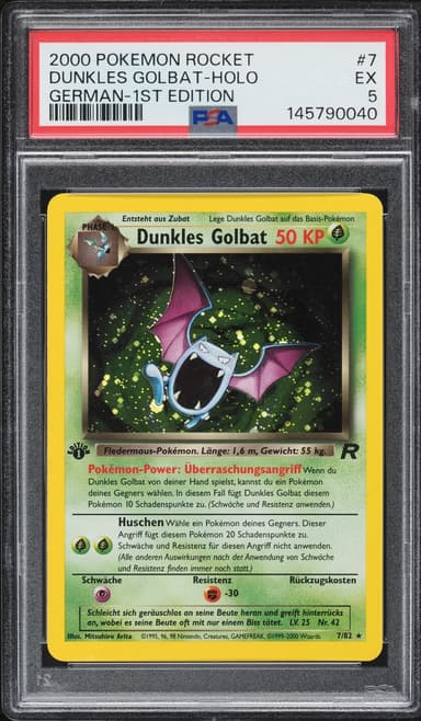 Pokemon German Rocket 1st Edition Holo Dark Golbat #7