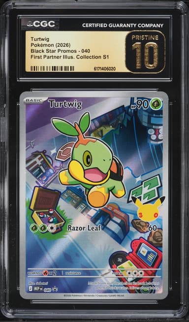 Pokemon Mega Promo First Partner Illustration S1 Full Art Turtwig #40