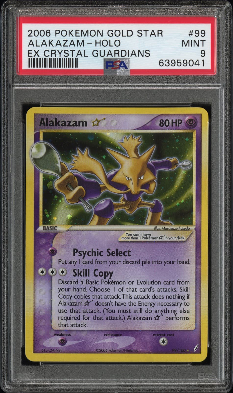 Alakazam-Holo Gold Star