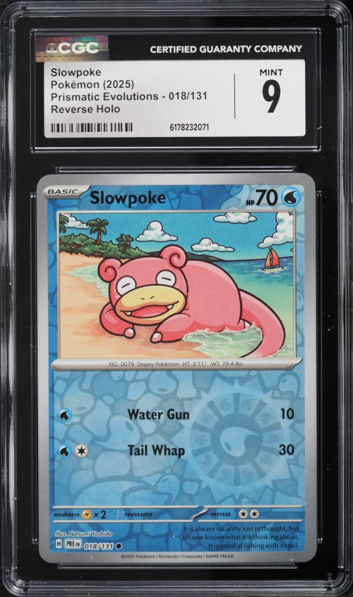 Pokemon Scarlet & Violet Prismatic Evolutions Reverse Holo Slowpoke #18