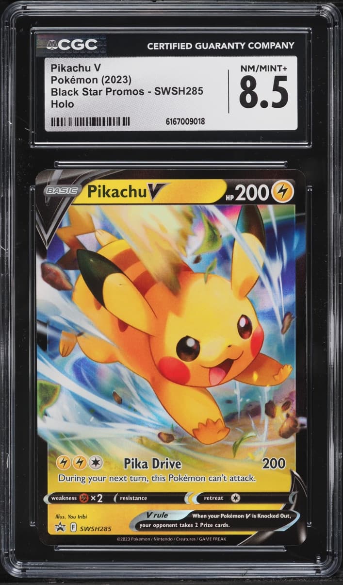 Pokemon Sword & Shield Promo Crown Zenith Holo Pikachu V #SWSH285