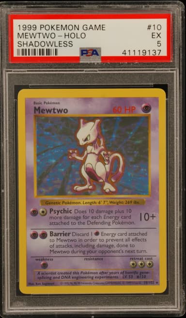 Mewtwo-Holo Shadowless
