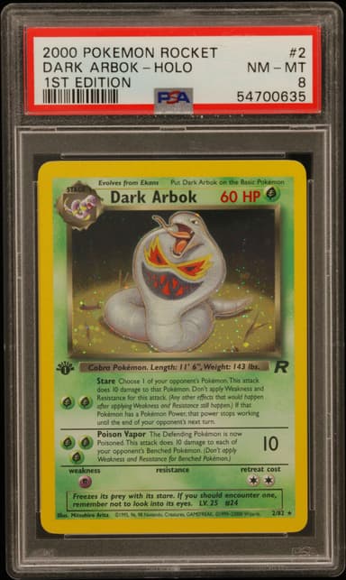 Dark Arbok-Holo 1st Edition