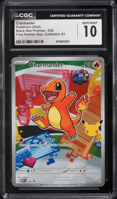 Pokemon Mega Evolution Promo First Partner Illustration S1 Full Art Charmander #38