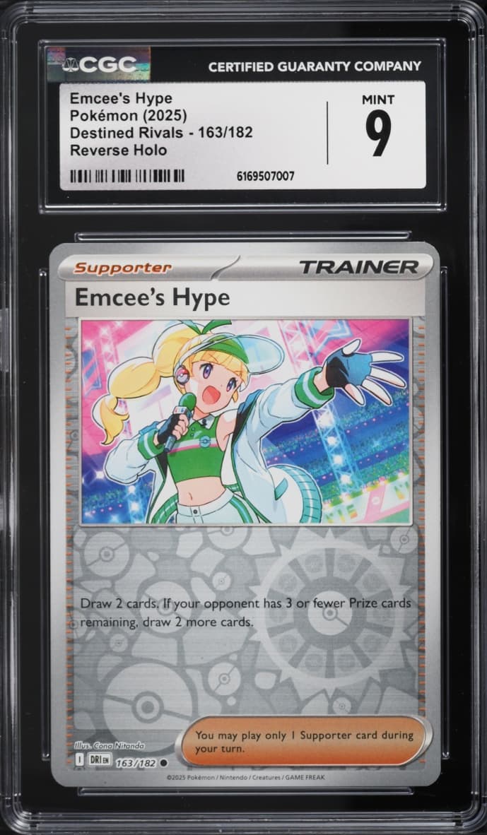 Pokemon Scarlet & Violet Destined Rivals Reverse Holo Emcee's Hype #163