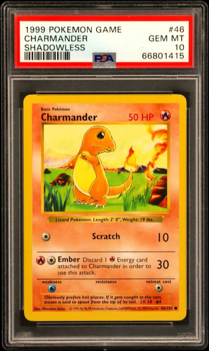 1999 #46 Charmander Shadowless P