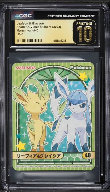 Pokemon Japanese SV Stickers Marumiya Holo Leafeon & Glaceon #40