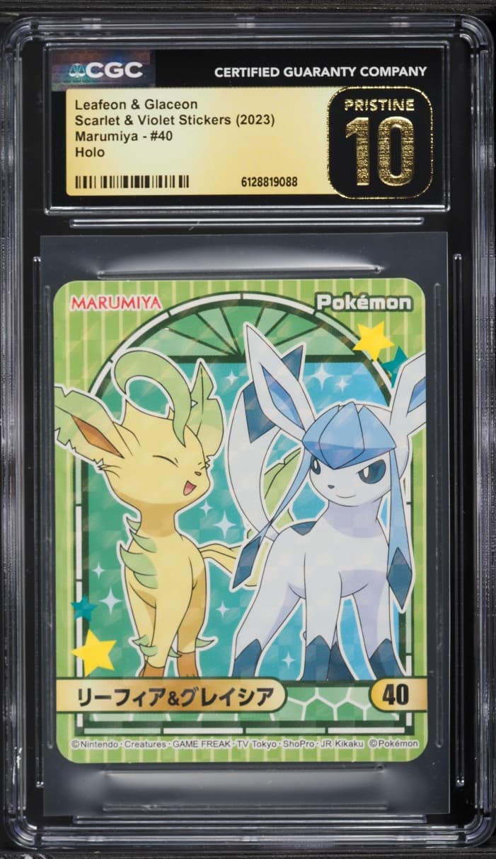 Pokemon Japanese SV Stickers Marumiya Holo Leafeon & Glaceon #40