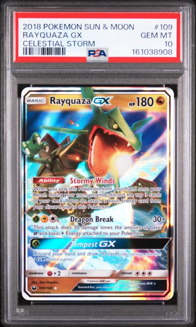 2018 #109 Rayquaza GX PSA 10 Sun