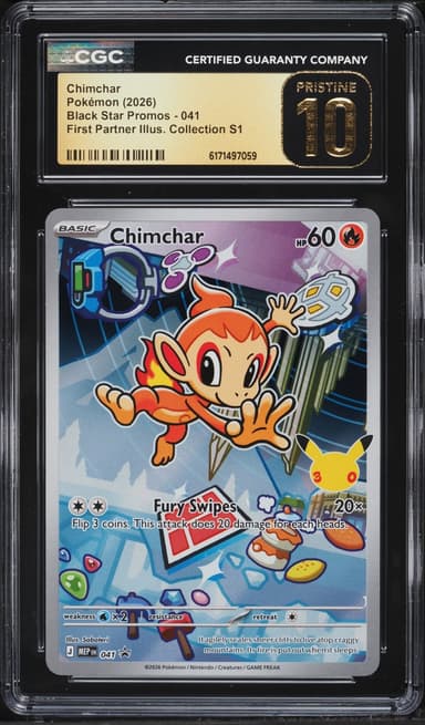 Pokemon Mega Promo First Partner Illustration Full Art Chimchar #41
