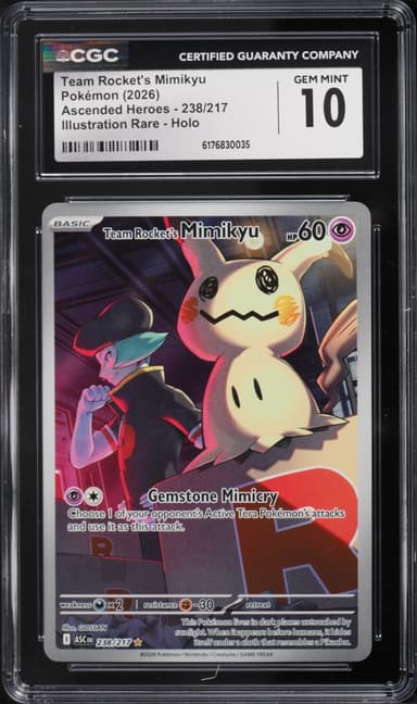 Pokemon Mega Evolution Ascended Heroes IR Team Rocket's Mimikyu #238
