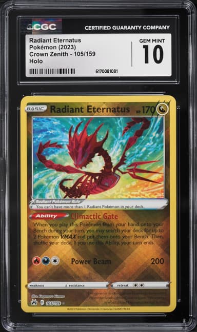 Pokemon Sword & Shield Crown Zenith Holo Radiant Eternatus #105