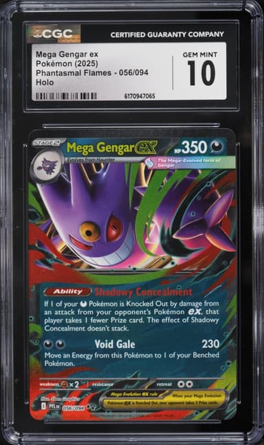 Pokemon Mega Evolution Phantasmal Flames Holo Mega Gengar ex #56