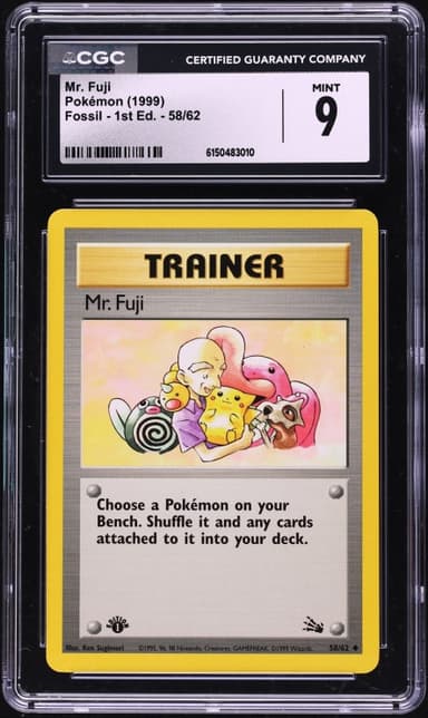 Pokemon Fossil 1st Edition Mr. Fuji #58