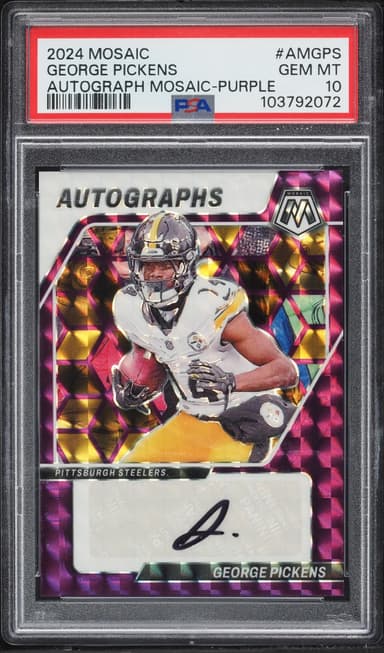 Panini Mosaic Purple George Pickens AUTO /49 #AM-GPS