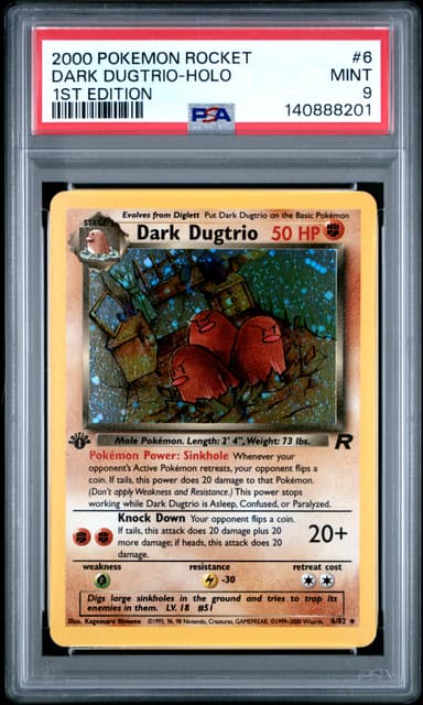 Dark Dugtrio-Holo 1st Edition