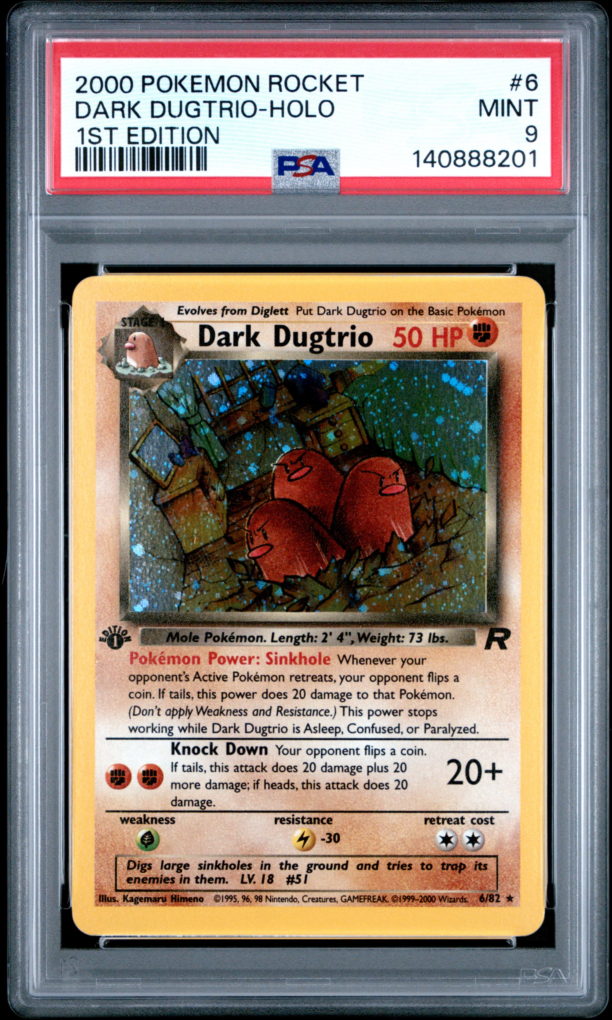 Dark Dugtrio-Holo 1st Edition