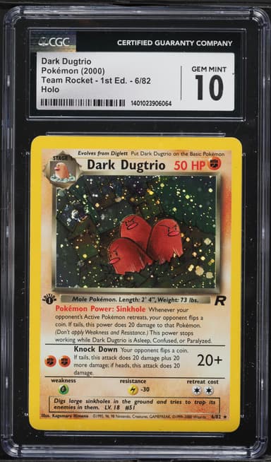 Dark Dugtrio-Holo 1st Edition