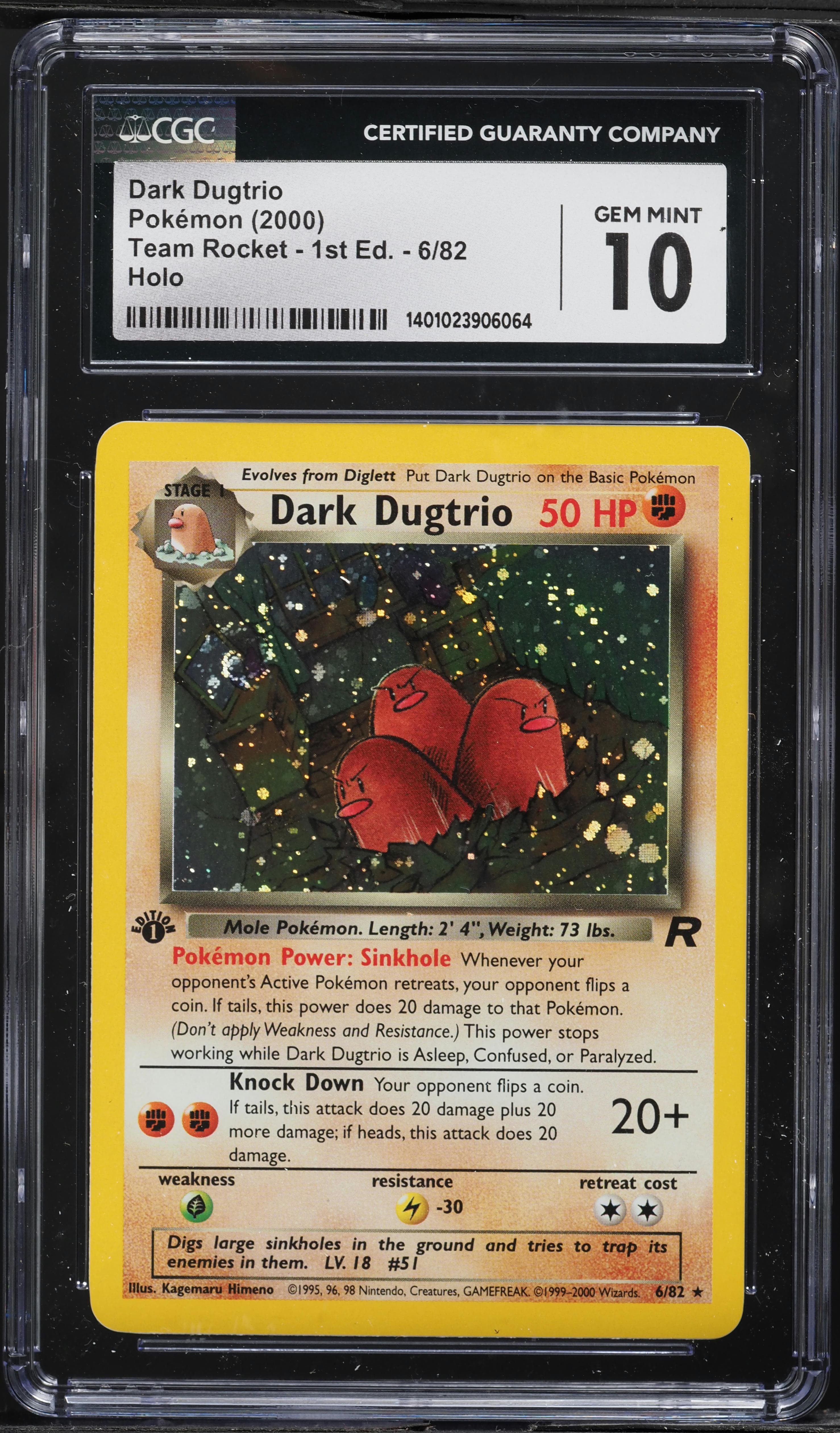 Dark Dugtrio-Holo 1st Edition