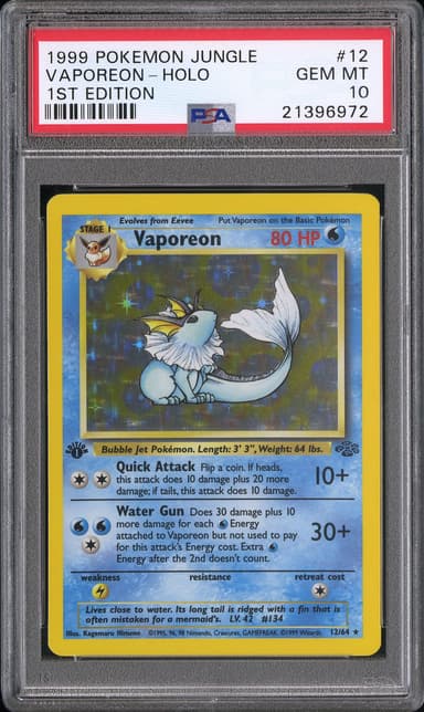 Vaporeon-Holo 1st Edition