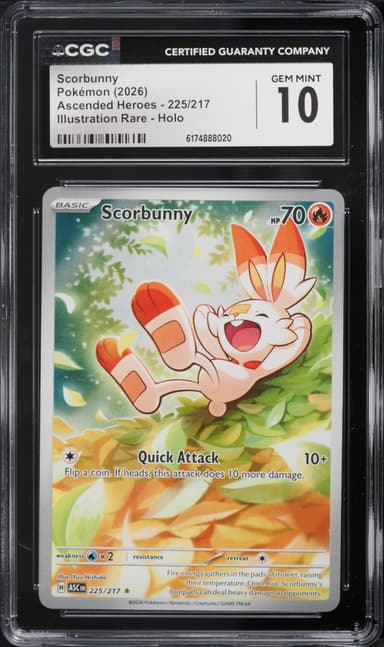 Pokemon Mega Evolution Ascended Heroes IR Scorbunny #225