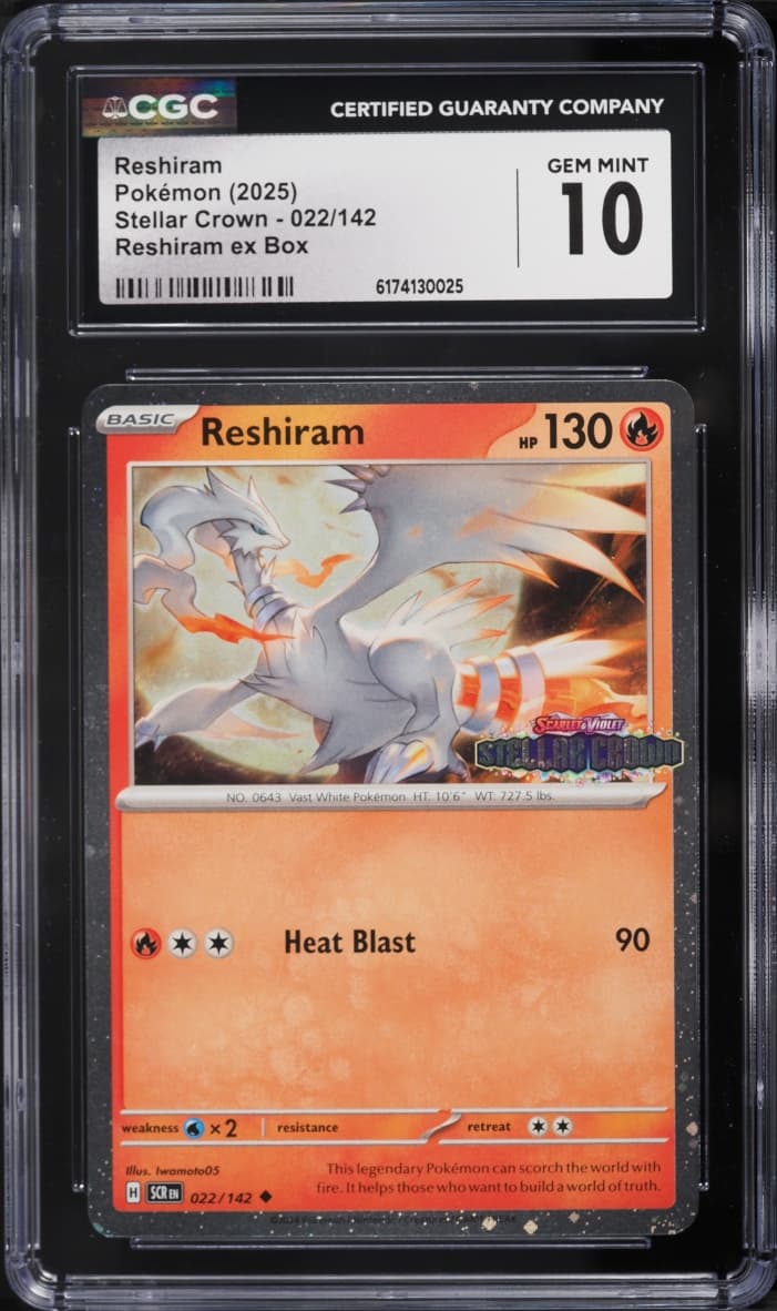 Pokemon Scarlet & Violet Stellar Crown Reshiram ex Box Reshiram #22
