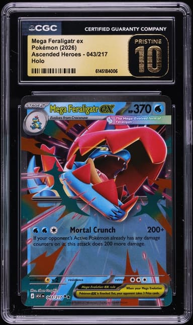 Pokemon Mega Evolution Ascended Heroes Holo Mega Feraligatr Ex #43