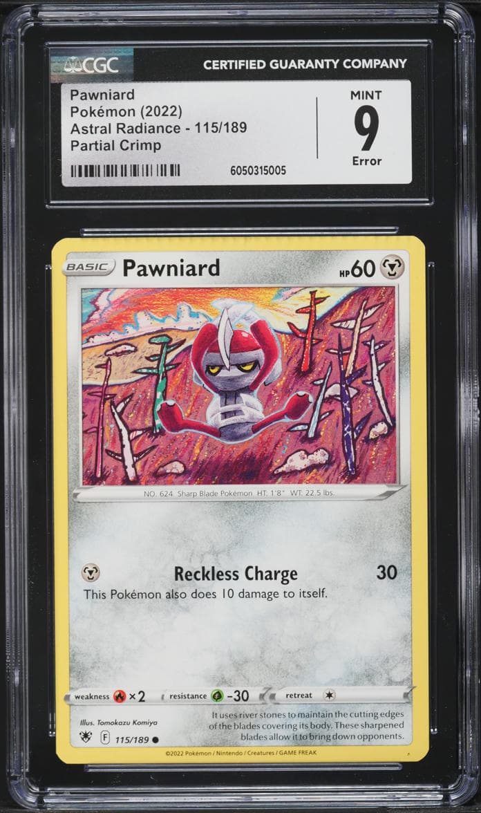 Pokemon SWSH Astral Radiance Partial Crimp Pawniard #115